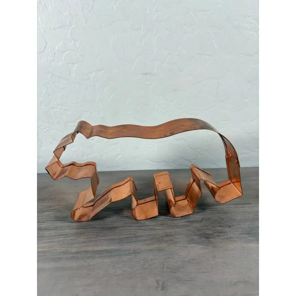 Lot of 4 Large Vintage Cookie Cutters Bear Moose and Medium‎ Stars